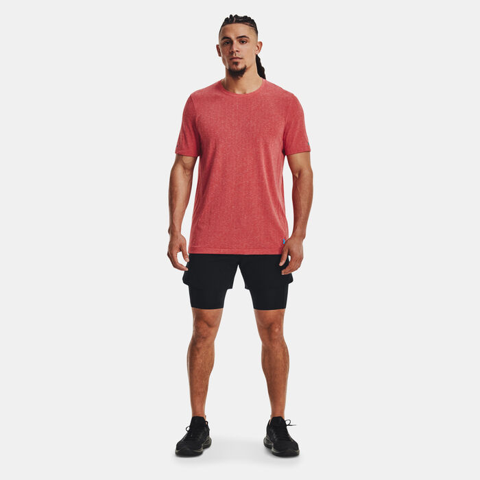 Under Armour Men's Peak Woven 2-in-1 Running Shorts Black Under Armour Men's Peak Woven 2-in-1 Running Shorts Black image number 2