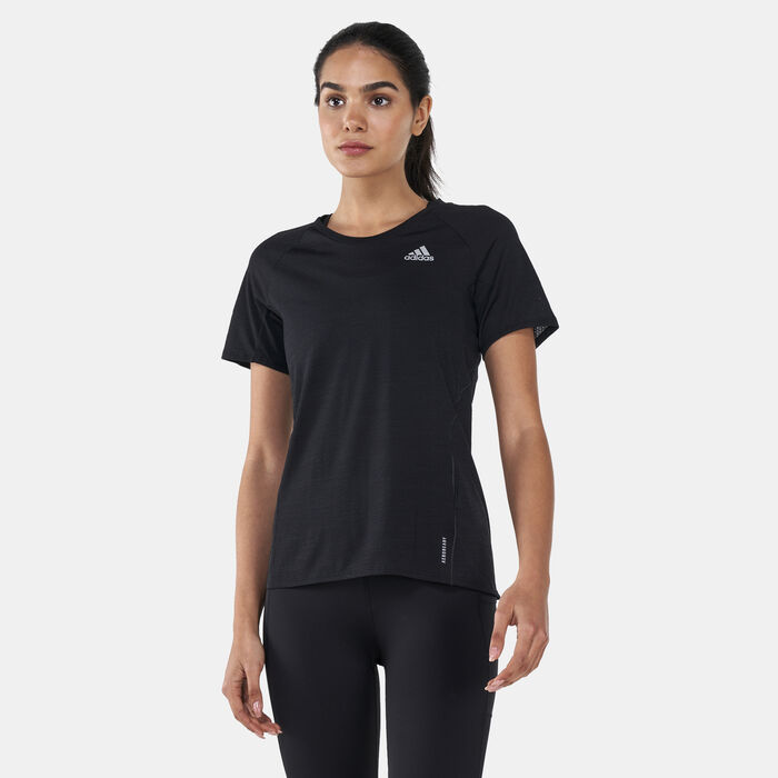 adidas Women's Runner T-Shirt Black adidas Women's Runner T-Shirt Black image number 0
