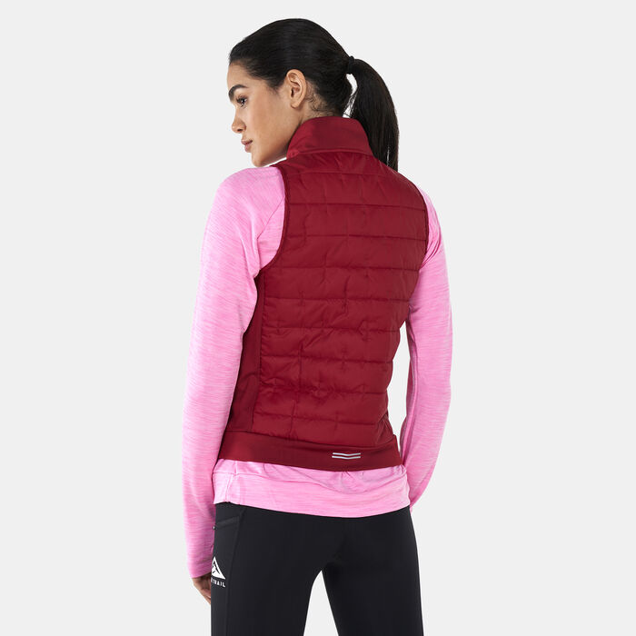 Nike Women's Therma-FIT Synthetic-Fill Running Gilet Red Nike Women's Therma-FIT Synthetic-Fill Running Gilet Red image number 1