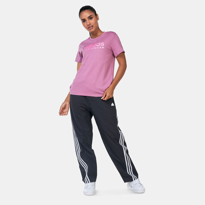 adidas Women's The Soft Side Linear T-Shirt Brown image number 2