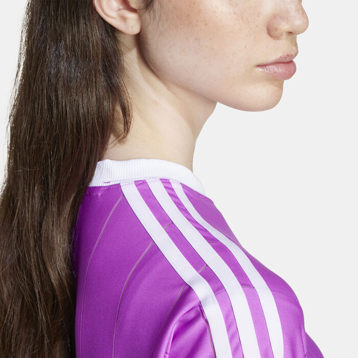 adidas Originals Women's Adicolor 3-Stripes Pinstripe T-Shirt Pink adidas Originals Women's Adicolor 3-Stripes Pinstripe T-Shirt Pink image number 3