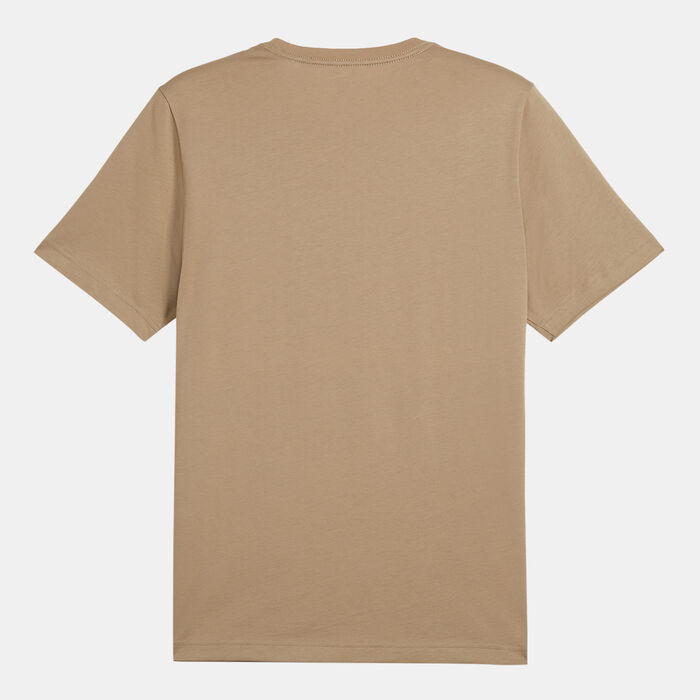 PUMA Men's Essentials+ 2 Colour Logo T-Shirt Brown PUMA Men's Essentials+ 2 Colour Logo T-Shirt Brown image number 1