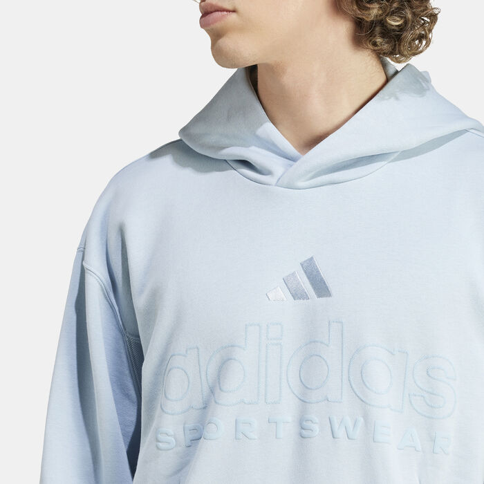 adidas Men's ALL SZN Fleece Graphic Hoodie Blue image number 4