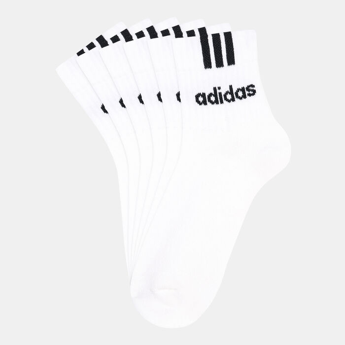adidas Men's 3-Stripes Linear Half-Crew Cushioned Socks (3 Pack) White adidas Men's 3-Stripes Linear Half-Crew Cushioned Socks (3 Pack) White image number 0