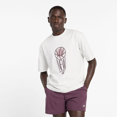New Balance Men's Hoops Graphic T-Shirt White