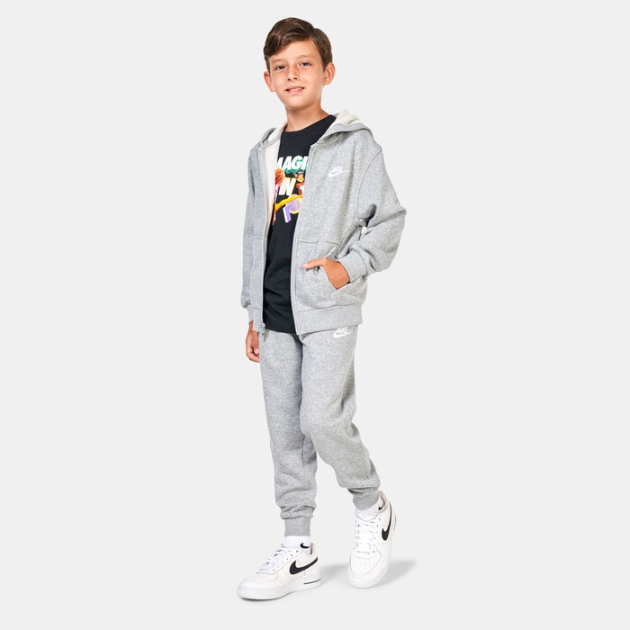 Nike Kids' Sportswear Full Zip Hoodie Grey Nike Kids' Sportswear Full Zip Hoodie Grey image number 2