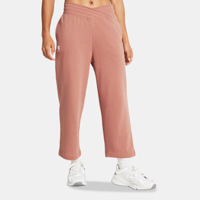 Under Armour Women's Rival Wide Leg Crop Pants Red