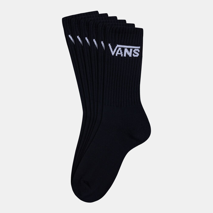 Vans Kids' Classic Crew Socks (3 Pack) Black Vans Kids' Classic Crew Socks (3 Pack) Black image number 0