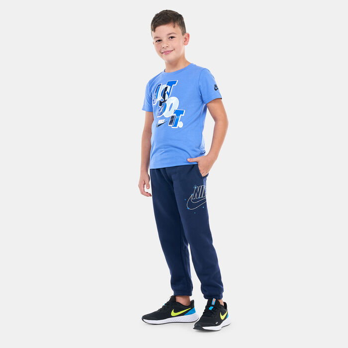 Nike Kids' Puzzle Just Do It T-Shirt Blue Nike Kids' Puzzle Just Do It T-Shirt Blue image number 2