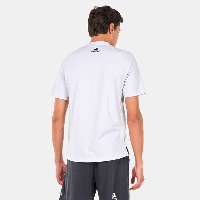 adidas Men's Train Icons 3-Bar Training T-Shirt Grey adidas Men's Train Icons 3-Bar Training T-Shirt Grey image number 1