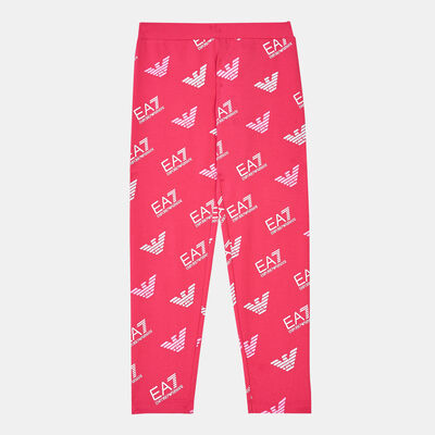 EA7 Emporio Armani Kids' Graphic Series Leggings Pink