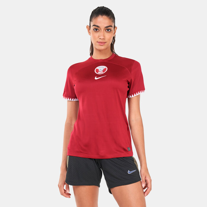 Nike Women's Qatar Dri-FIT Stadium Home Jersey – 2022 Maroon Nike Women's Qatar Dri-FIT Stadium Home Jersey – 2022 Maroon image number 0