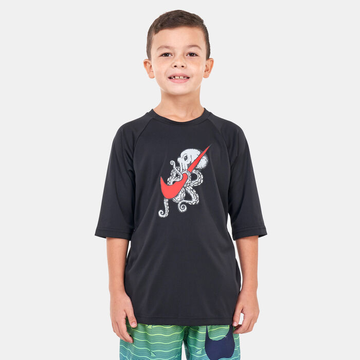 Nike Swim Kids' Short Sleeve Hydroguard Black image number 0