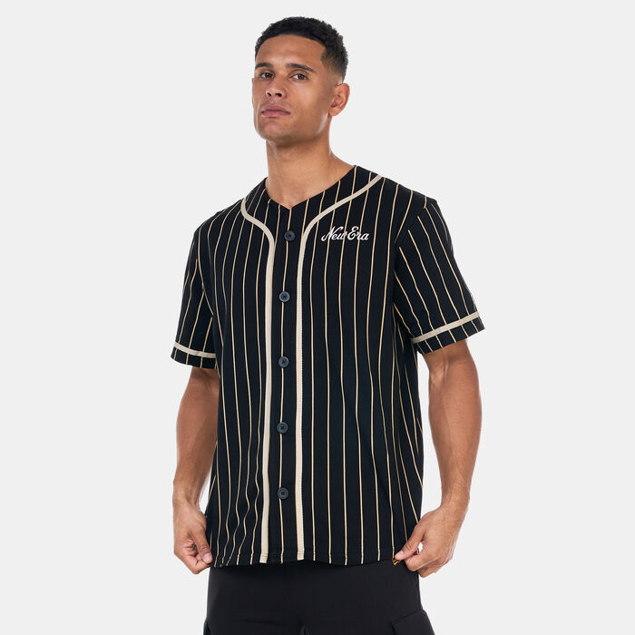 New Era Men's Pinstripe Jersey Black image number 0