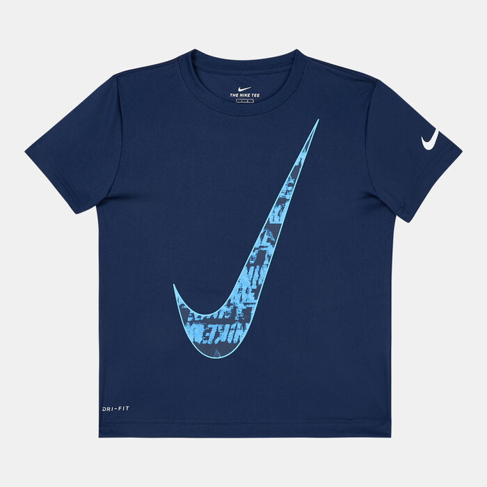 Nike Kids' Texture Swoosh T-Shirt Blue image number 0