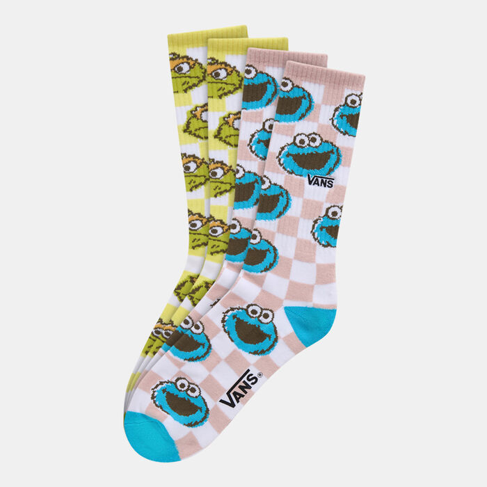 Vans Men's x Sesame Street Crew Socks White Vans Men's x Sesame Street Crew Socks White image number 0