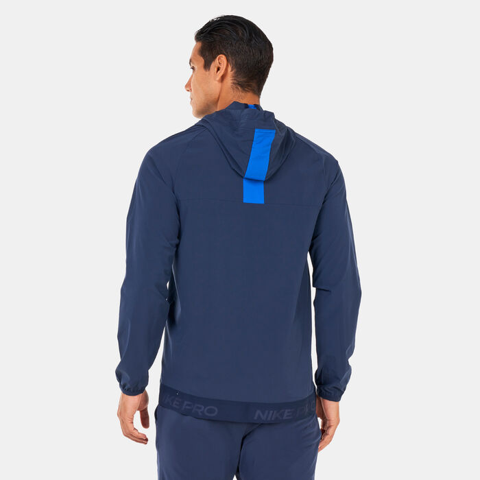 Nike Men's Pro Dri-FIT Flex Vent Max Full-Zip Hooded Training Jacket Blue Nike Men's Pro Dri-FIT Flex Vent Max Full-Zip Hooded Training Jacket Blue image number 1