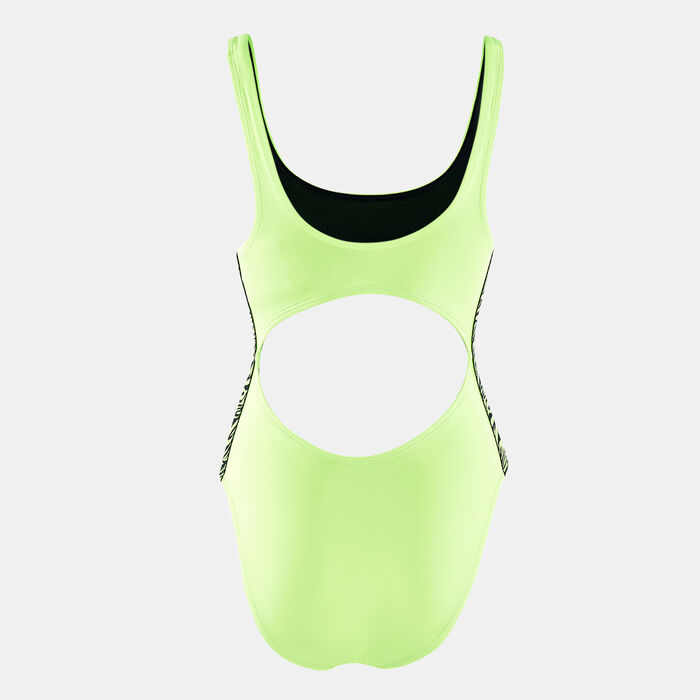 Nike Swim Women's Wild Cut-Out One-Piece Swimsuit Green Nike Swim Women's Wild Cut-Out One-Piece Swimsuit Green image number 1