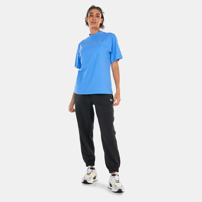 PUMA Women's SUNPŌ Mock Neck T-Shirt Blue image number 2