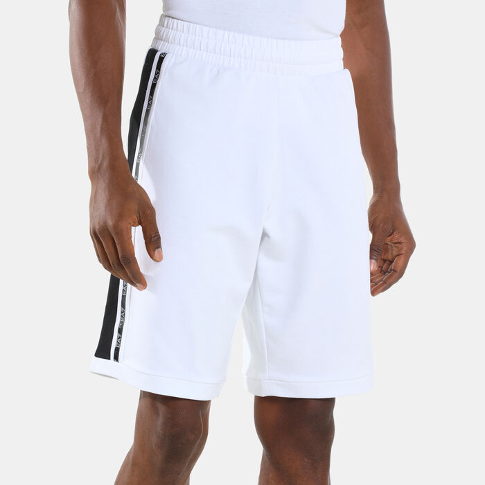 EA7 Emporio Armani Men's Train Logo Series Side Tape Shorts White image number 3