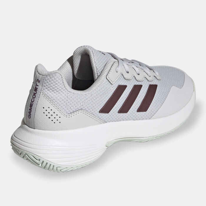 adidas Women's GameCourt 2.0 Tennis Shoe Grey adidas Women's GameCourt 2.0 Tennis Shoe Grey image number 2