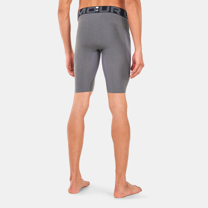 Under Armour Men's UA HeatGear® Armour Long Shorts Grey Under Armour Men's UA HeatGear® Armour Long Shorts Grey image number 1