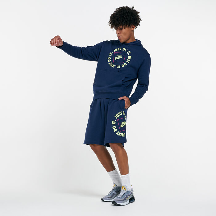 Nike Men's Sportswear Just Do It Pullover Hoodie Blue Nike Men's Sportswear Just Do It Pullover Hoodie Blue image number 2