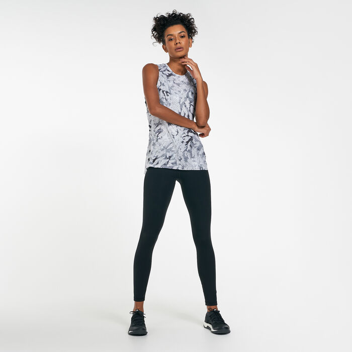 adidas Women's Fast All Over Print Tank Top Grey adidas Women's Fast All Over Print Tank Top Grey image number 2