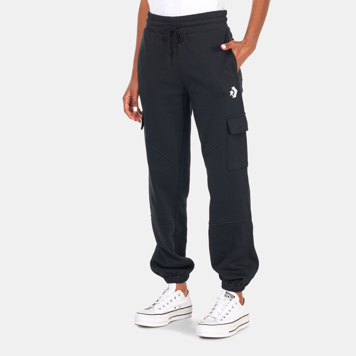 Converse Women's Fashion Knit Cargo Joggers Black Converse Women's Fashion Knit Cargo Joggers Black image number 0