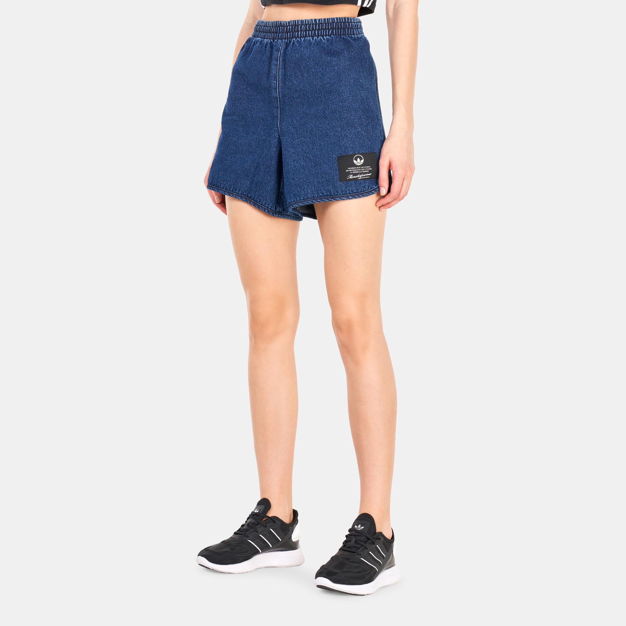Adidas jean shorts clearance