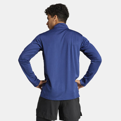 adidas Men's Train Essentials Training 1/4-Zip Top Blue adidas Men's Train Essentials Training 1/4-Zip Top Blue