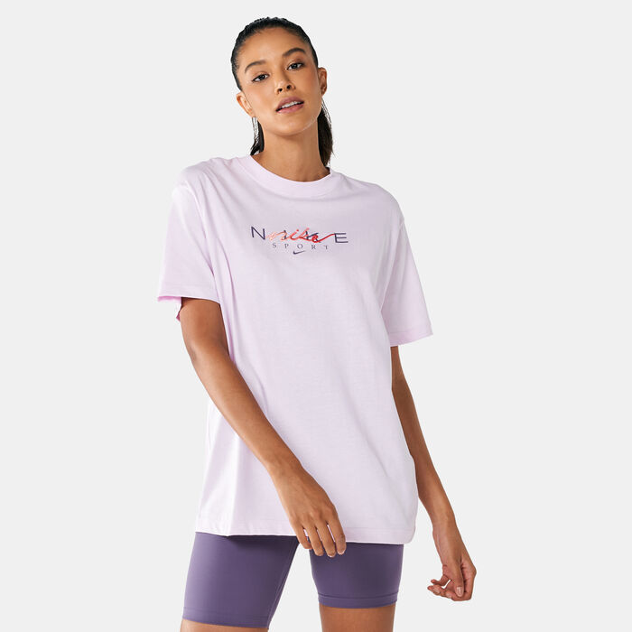 Nike Women's Sportswear Boyfriend T-Shirt Pink Nike Women's Sportswear Boyfriend T-Shirt Pink image number 0