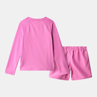 The North Face Kids' Amphibious Sun Two-Piece Set Pink