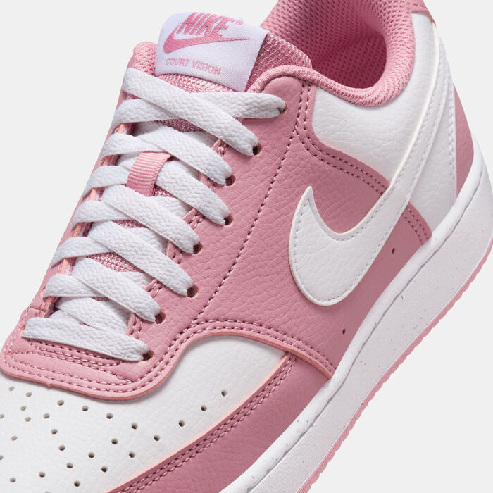 Nike Women's Court Vision Low Next Nature Shoes Red Nike Women's Court Vision Low Next Nature Shoes Red image number 6