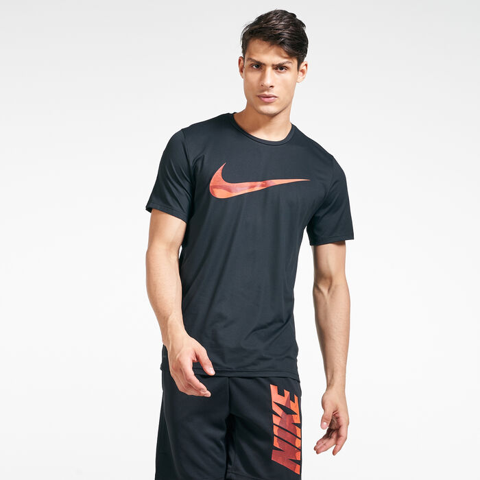 Nike Men's Hyper Dry Graphic T-Shirt Black image number 0