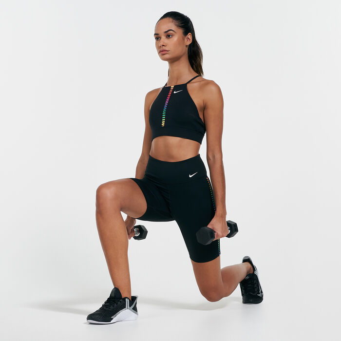 Nike Women's One Rainbow Ladder 7-Inch Shorts Black Nike Women's One Rainbow Ladder 7-Inch Shorts Black image number 2