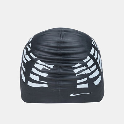 Nike Swim Wave Stripe Adult Swimming Cap Black Nike Swim Wave Stripe Adult Swimming Cap Black