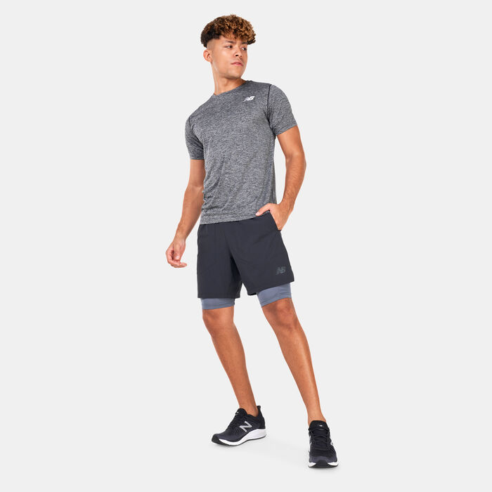 New Balance Men's R.W.Tech 7-inch 2-in-1 Shorts Black New Balance Men's R.W.Tech 7-inch 2-in-1 Shorts Black image number 2