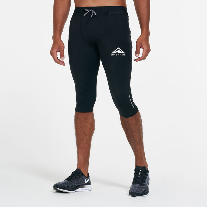 Nike Men's Dri-FIT Trail Tights Black Nike Men's Dri-FIT Trail Tights Black image number 0