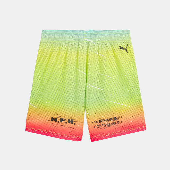 PUMA Men's MELO 1Love Basketball Shorts yellow PUMA Men's MELO 1Love Basketball Shorts yellow image number 1