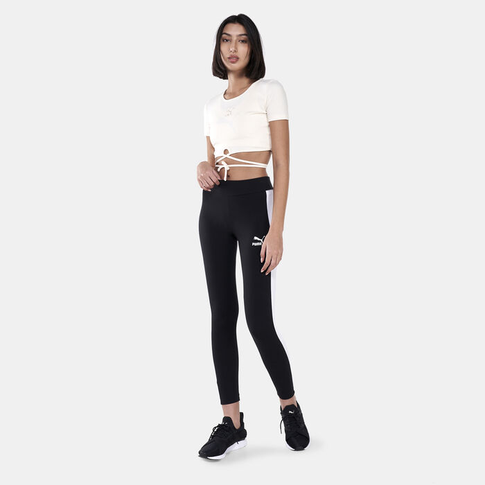 PUMA Women's Classics Ribbed T-Shirt Beige PUMA Women's Classics Ribbed T-Shirt Beige image number 2