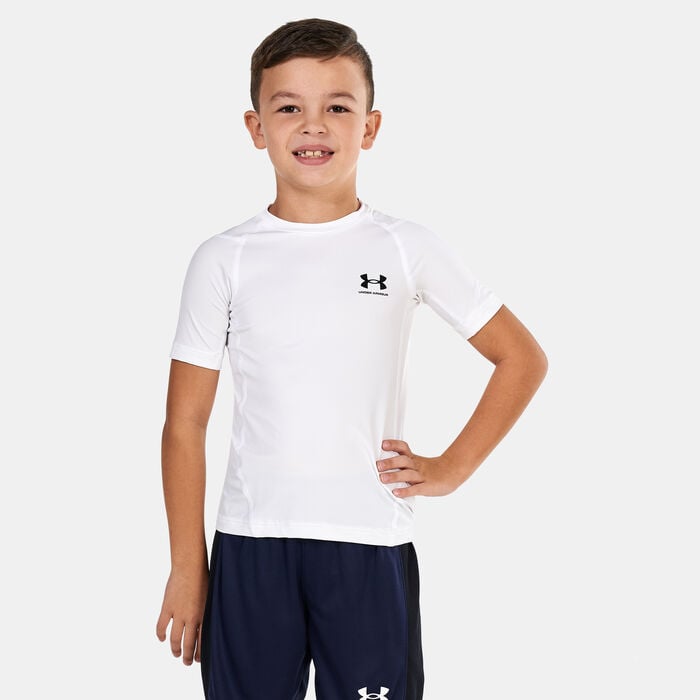 Under Armour Kids' HeatGear® Armour T-Shirt White image number 0