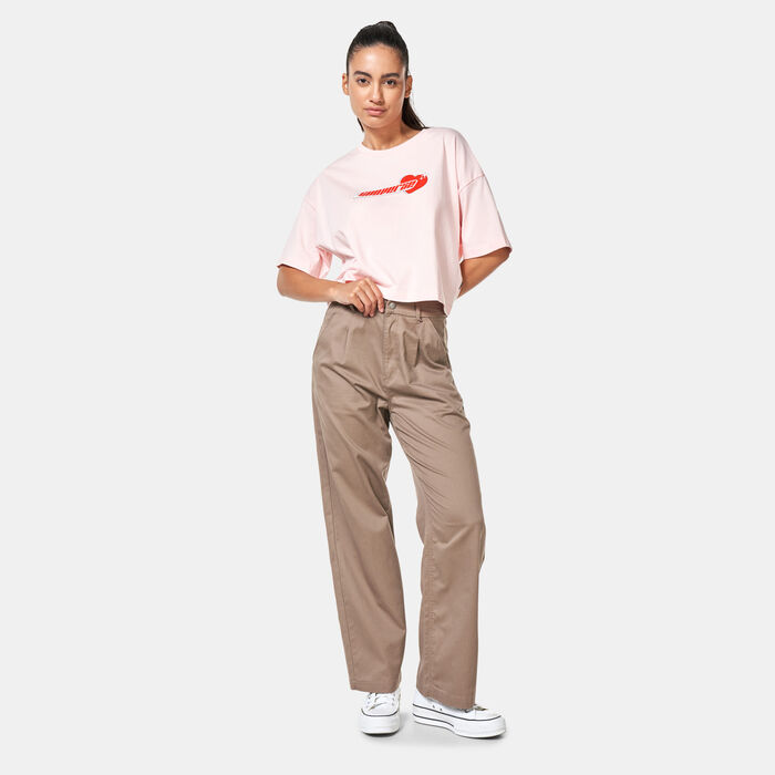 Converse Women's Wide Leg Pants Brown Converse Women's Wide Leg Pants Brown image number 3
