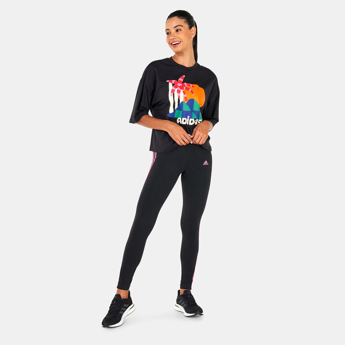 adidas Women's X FARM Rio T-Shirt Black image number 2