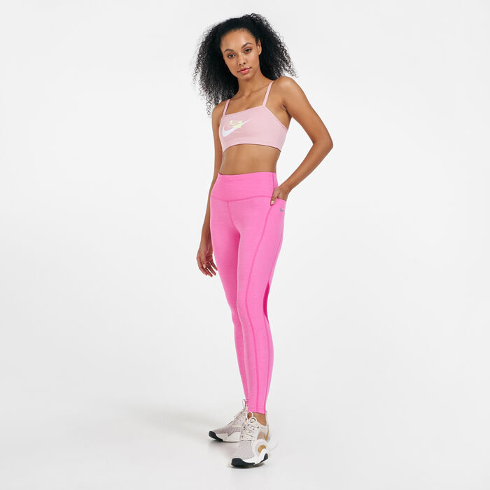 Nike Women's Dri-FIT Indy Padded Convertible Sports Bra Pink image number 2