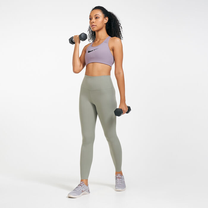 Nike Women's Swoosh Graphic Sports Bra Purple Nike Women's Swoosh Graphic Sports Bra Purple image number 2