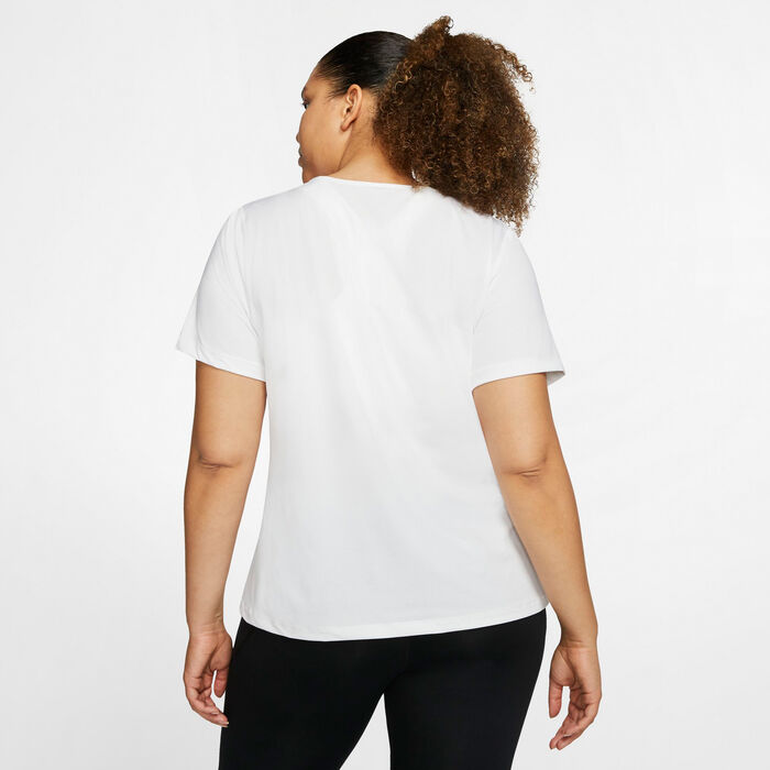 Nike Women's Pro Mesh T-Shirt (Plus Size) White Nike Women's Pro Mesh T-Shirt (Plus Size) White image number 1
