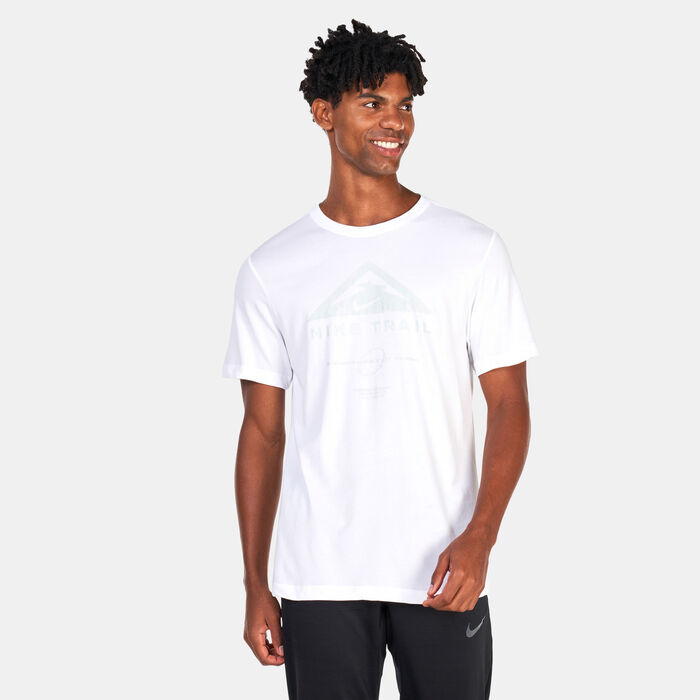Nike Men's Dri-FIT Trail Running T-Shirt White image number 0