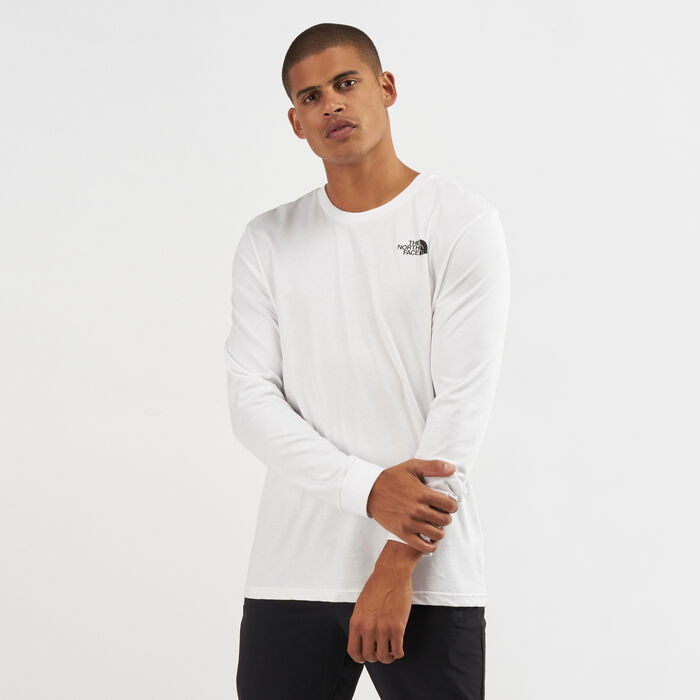 The North Face Men's Simple Dome Long Sleeve T-Shirt White The North Face Men's Simple Dome Long Sleeve T-Shirt White image number 0