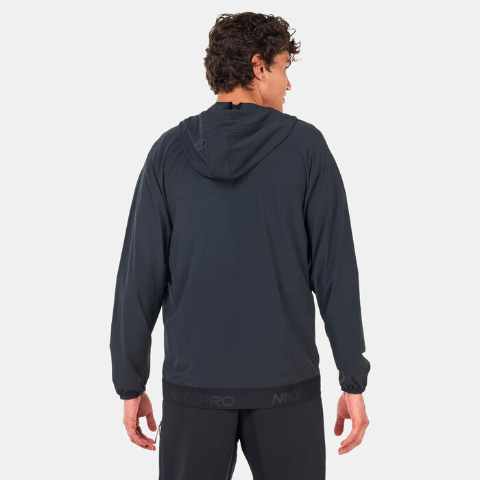 Nike Men's Pro Dri-FIT Flex Vent Max Full-Zip Hooded Training Jacket Black image number 1